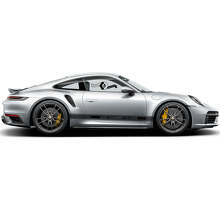 Kit de adhesivos de vinilo con franjas laterales estilo racing para Porsche 911 Turbo S_3
