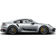 Kit de calcomanías de vinilo de franjas laterales estilo Turbo para Porsche 911 Turbo S_4