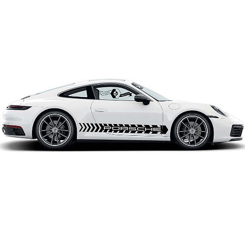 Kit de calcomanías de vinilo con letras Porsche para franjas laterales Porsche Carrera 911_1