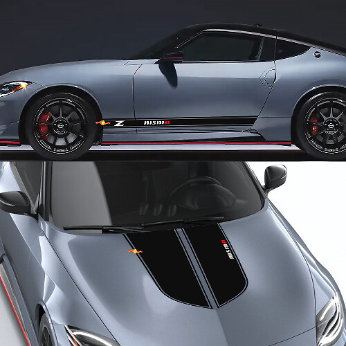 Kit de Calcomanías de Vinilo con Contorno y Rayas Laterales Nismo para Capó Nissan Z Nismo 2024_1