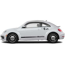 Kit de adhesivos de vinilo con franjas laterales de puerta de marca para Volkswagen Beetle_2