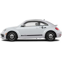 Kit de adhesivos de vinilo con franjas laterales de puerta de marca para Volkswagen Beetle_5