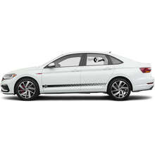 Juego de Calcomanías de Letras de Marca y Franjas Laterales con Logotipo para Volkswagen Jetta_2