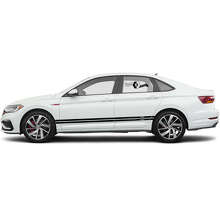 Juego de Pegatinas Vinilo de Franjas Laterales con Marca para Volkswagen Jetta_5