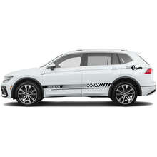 Juego de calcomanías de vinilo con franjas laterales decorativas para Volkswagen Tiguan_2