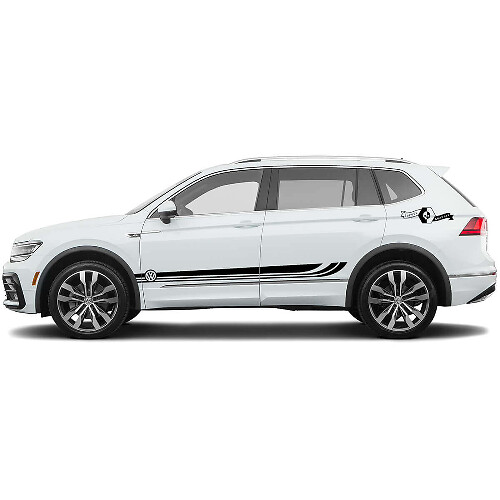 Juego de calcomanías de vinilo con franjas laterales Accent para Volkswagen Tiguan_1
