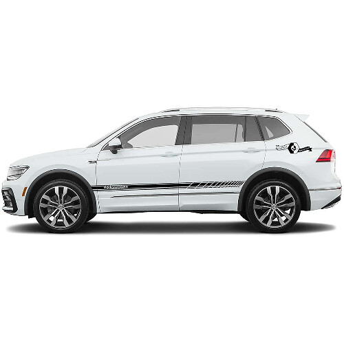 Kit de Vinilo de Rayas Laterales con Letra de Marca para Volkswagen Tiguan