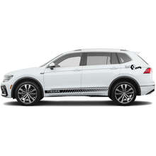 Kit de pegatinas de vinilo con franjas laterales decorativas para Volkswagen Tiguan_4