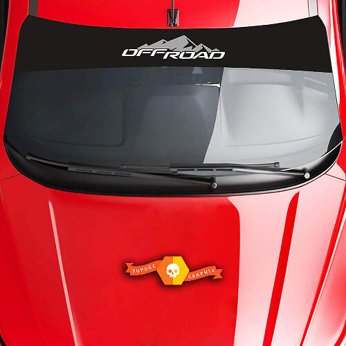 Vinilo adhesivo para parabrisas Off Road Mountains 4x4 para coches_1