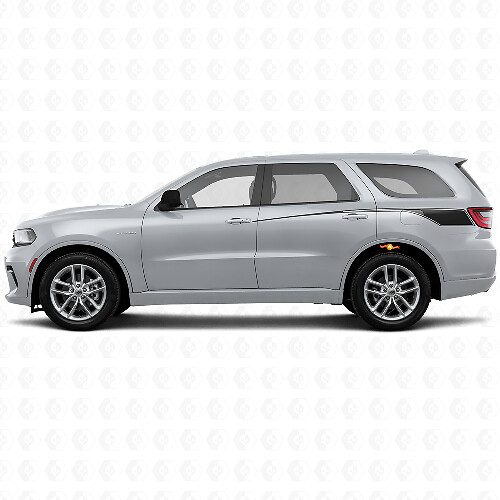 Juego de calcomanías de vinilo con franjas laterales traseras en forma cónica para Dodge Durango 2011+_1