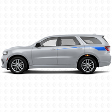 Juego de calcomanías de vinilo con franjas laterales traseras en forma cónica para Dodge Durango 2011+_2