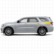 Juego de calcomanías de vinilo con franjas laterales traseras en forma cónica para Dodge Durango 2011+_5