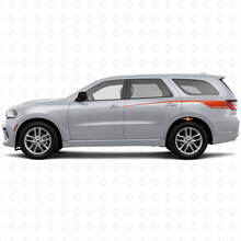Kit de vinilos adhesivos personalizados con franjas laterales traseras en forma cónica para Dodge Durango 2011+_4