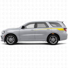 Kit de vinilos adhesivos personalizados con franjas laterales traseras en forma cónica para Dodge Durango 2011+_5