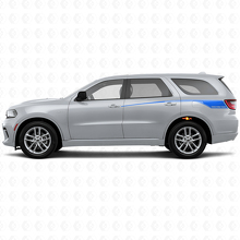 Kit de vinilo con franjas laterales de texto personalizado y contorno cónico para Dodge Durango 2011+_2