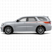 Kit de vinilo con franjas laterales de texto personalizado y contorno cónico para Dodge Durango 2011+_4