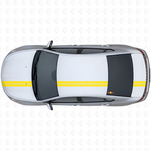 Kit de vinilo adhesivo de franjas dobles superiores para Dodge Dart 2013+_5