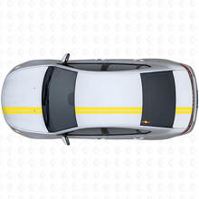 Kit de calcomanías de vinilo de rayas dobles con contorno en la parte superior para Dodge Dart 2013+_5