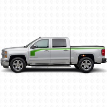 Kit de vinilos laterales con contorno superior estilo palo de hockey para Chevy Silverado 1500 2014+_3