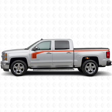 Kit de vinilos laterales con contorno superior estilo palo de hockey para Chevy Silverado 1500 2014+_4