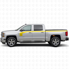 Kit de vinilos laterales con contorno superior estilo palo de hockey para Chevy Silverado 1500 2014+_5