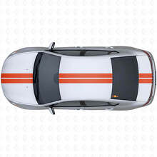 Kit de Vinilo con Rayas de Contorno Doble en el Centro para la Parte Superior Lateral para Dodge Dart 2013+_4