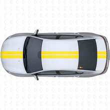 Kit de Vinilo con Rayas de Contorno Doble en el Centro para la Parte Superior Lateral para Dodge Dart 2013+_5