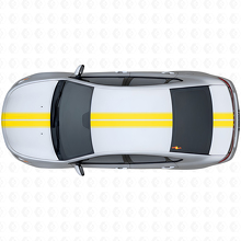 Kit de vinilos de franjas dobles contorneadas para la parte superior lateral para Dodge Dart 2013+_5