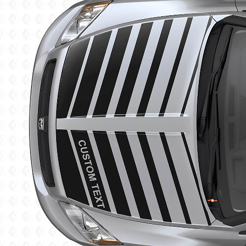 Juego de pegatinas de vinilo de rayas dobles estroboscópicas personalizadas para capó Dodge Caliber 2007+_1