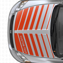 Juego de pegatinas de vinilo de rayas dobles estroboscópicas personalizadas para capó Dodge Caliber 2007+_4