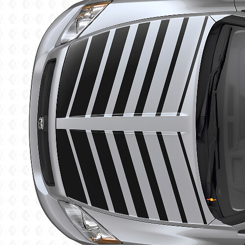 Juego de Vinilos Decorativos con Franjas de Estroboscópico Doble para Capó para Dodge Caliber 2007+