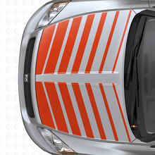 Juego de Vinilos Decorativos con Franjas de Estroboscópico Doble para Capó para Dodge Caliber 2007+_4