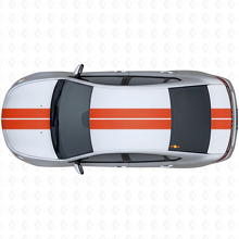 Kit de Calcomanías de Vinilo con Dos Líneas Delineadas Frontales, Superiores y Traseras para Dodge Dart 2013+_4