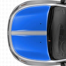 Juego de pegatinas de vinilo con franjas de capó de contorno negro doble para Dodge Dart 2013+_2