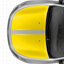 Juego de pegatinas de vinilo con franjas de capó de contorno negro doble para Dodge Dart 2013+_5