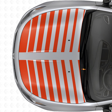 Juego de vinilos adhesivos de franjas dobles de estroboscopio para capó para Dodge Dart 2013+_4