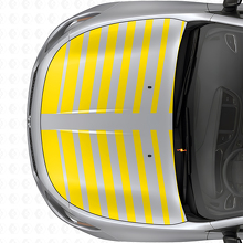 Juego de vinilos adhesivos de franjas dobles de estroboscopio para capó para Dodge Dart 2013+_5