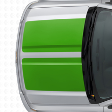 Kit de vinilos con franjas dobles anchas para capó y puerta trasera para Chevrolet Silverado 2014-15_5