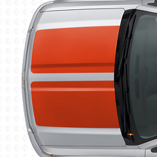 Kit de vinilos con franjas dobles anchas para capó y puerta trasera para Chevrolet Silverado 2014-15_7