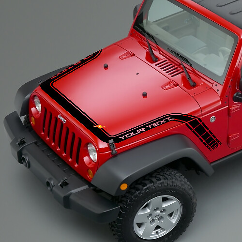 Calcomanía de vinilo con franjas a cuadros para capó y guardabarros para Jeep Wrangler Gladiator