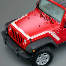Calcomanía de vinilo con franjas a cuadros para capó y guardabarros para Jeep Wrangler Gladiator_2