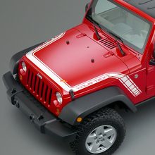 Calcomanía de vinilo con franjas a cuadros para capó y guardabarros para Jeep Wrangler Gladiator_2