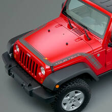 Calcomanía de vinilo con franjas a cuadros para capó y guardabarros para Jeep Wrangler Gladiator_3