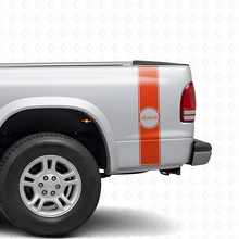 Kit de vinilos adhesivos de rayas laterales traseras estilo retro 4x4 para Dodge Dakota 1997+_4