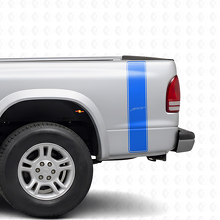 Kit de pegatinas de vinilo con franjas deportivas para la parte trasera lateral de Dodge Dakota 1997+_2