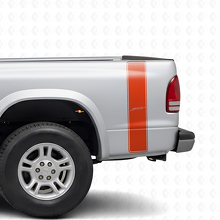 Kit de pegatinas de vinilo con franjas deportivas para la parte trasera lateral de Dodge Dakota 1997+_4