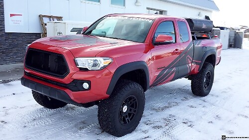 Kit de vinilos decorativos laterales estilo TRD para Toyota Tacoma 2015-2018