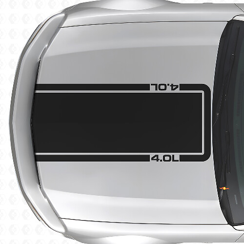 Calcomanía de vinilo con contorno de capó 4.0L para Musclecar Musclecarmodel Mach 1 2005-09