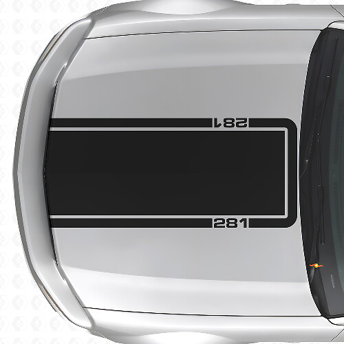281 Vinilo adhesivo de contorno del capó para Musclecar Musclecarmodel Mach 1 2005-09