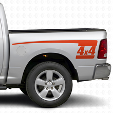 Kit de vinilos laterales traseros estilo palo de hockey 4x4 para Dodge Ram 2009-18_4